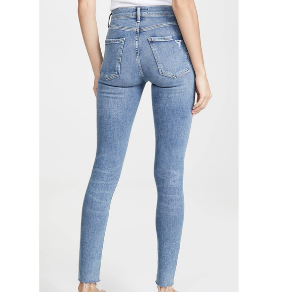 AGOLDE Sophie Mid Rise Skinny Ankle Length Distressed Jeans Women's Size 26 EUC - Picture 3 of 10